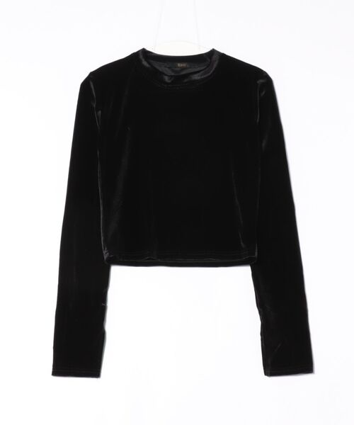 Ritzy(リッツィー)の「ショルダーパッド入り ベロアロングTシャツ(Tシャツ/カットソー・レディース・ブラック/グレー・M/L)」の9枚目の写真
