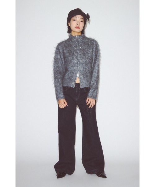 LAGUA GEM(ラグアジェム)の「HEM EMBROIDERY デニム(デニムパンツ・レディース・ブラック/ブルー・25inch/26inch/22inch/23inch/24inch)」の3枚目の写真