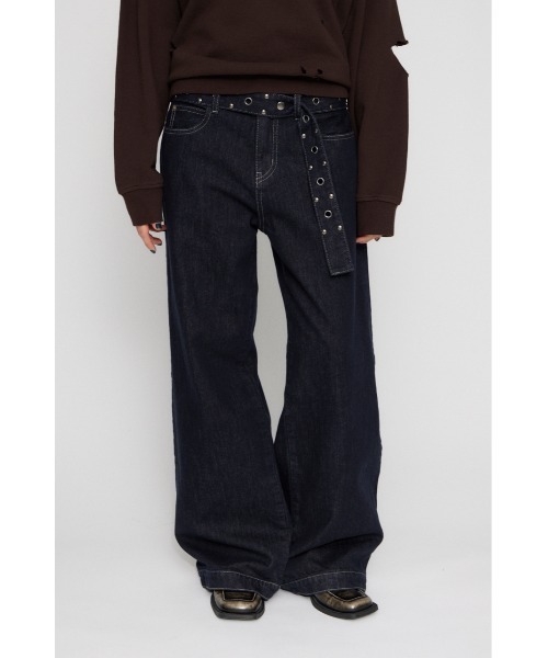 LAGUA GEM(ラグアジェム)の「HEM EMBROIDERY デニム(デニムパンツ・レディース・ブラック/ブルー・25inch/26inch/22inch/23inch/24inch)」の15枚目の写真