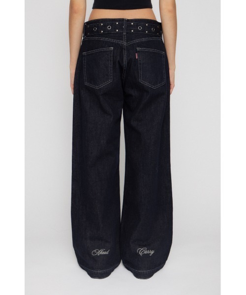 LAGUA GEM(ラグアジェム)の「HEM EMBROIDERY デニム(デニムパンツ・レディース・ブラック/ブルー・25inch/26inch/22inch/23inch/24inch)」の19枚目の写真