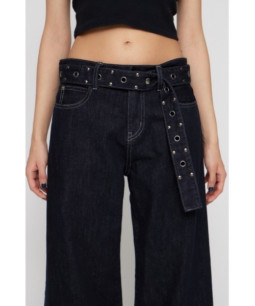 LAGUA GEM(ラグアジェム)の「HEM EMBROIDERY デニム(デニムパンツ・レディース・ブラック/ブルー・25inch/26inch/22inch/23inch/24inch)」の20枚目の写真