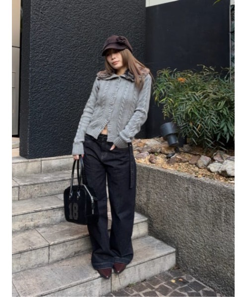 HEM EMBROIDERY デニム（デニムパンツ）｜LAGUA GEM（ラグアジェム）の