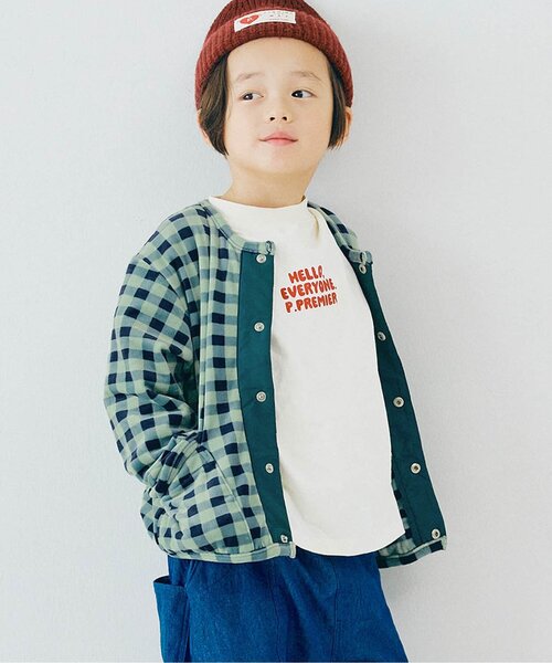 p.premier(ピードットプルミエ)の「【ジュニア対応】ベロアタッチのメルティ起毛フリーススナップカーディガン(カーディガン/ボレロ・キッズ・その他2/ネイビー/ブラック/ブルー/ブラウン/レッド・80/90/100/110/120/130/140)」の5枚目の写真