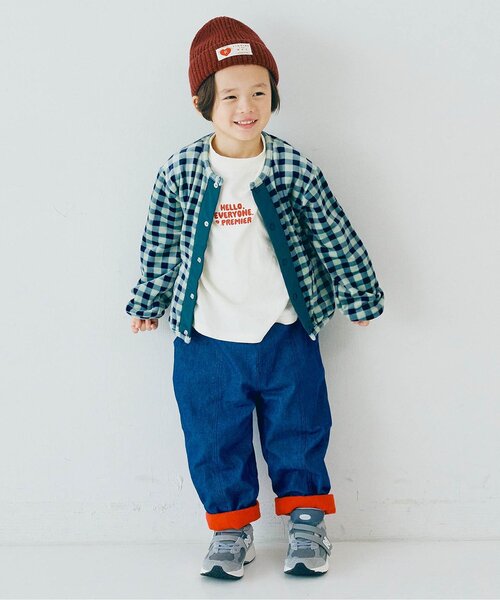 p.premier(ピードットプルミエ)の「【ジュニア対応】ベロアタッチのメルティ起毛フリーススナップカーディガン(カーディガン/ボレロ・キッズ・その他2/ネイビー/ブラック/ブルー/ブラウン/レッド・80/90/100/110/120/130/140)」の11枚目の写真