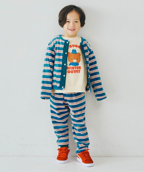 p.premier(ピードットプルミエ)の「【ジュニア対応】ベロアタッチのメルティ起毛フリーススナップカーディガン(カーディガン/ボレロ・キッズ・その他2/ネイビー/ブラック/ブルー/ブラウン/レッド・80/90/100/110/120/130/140)」の14枚目の写真