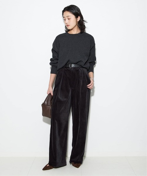 journal standard L'essage（ジャーナルスタンダードレサージュ）の「《追加3》ストレッチコーデュロイ 2タックパンツ（その他パンツ・レディース・ホワイト/ブラック/ベージュ・36/38/40）」の8枚目の写真