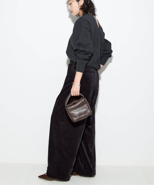 journal standard L'essage（ジャーナルスタンダードレサージュ）の「《追加3》ストレッチコーデュロイ 2タックパンツ（その他パンツ・レディース・ホワイト/ブラック/ベージュ・36/38/40）」の9枚目の写真