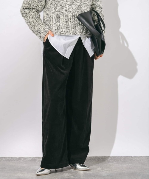 journal standard L'essage（ジャーナルスタンダードレサージュ）の「《追加3》ストレッチコーデュロイ 2タックパンツ（その他パンツ・レディース・ホワイト/ブラック/ベージュ・36/38/40）」の14枚目の写真