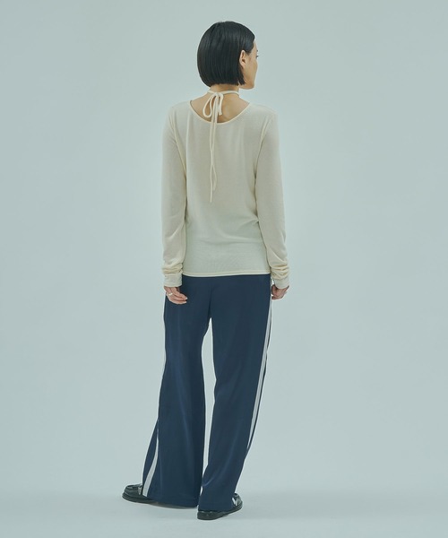 ROSE BUD(ローズバッド)の「CHORKER RIB TOP(Tシャツ/カットソー・レディース・ブルー/オフホワイト/ブラック・ONE SIZE)」の15枚目の写真