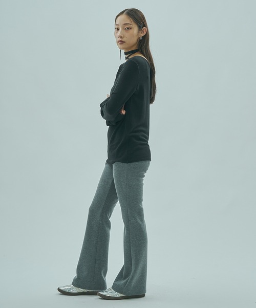 ROSE BUD(ローズバッド)の「CHORKER RIB TOP(Tシャツ/カットソー・レディース・ブルー/オフホワイト/ブラック・ONE SIZE)」の10枚目の写真