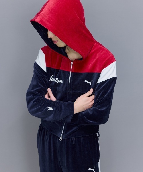 masu pumaコラボ ジップアップパーカー PUMA × MASU T7 SHORT TRACK HOODIE | MASU(エムエーエスユー