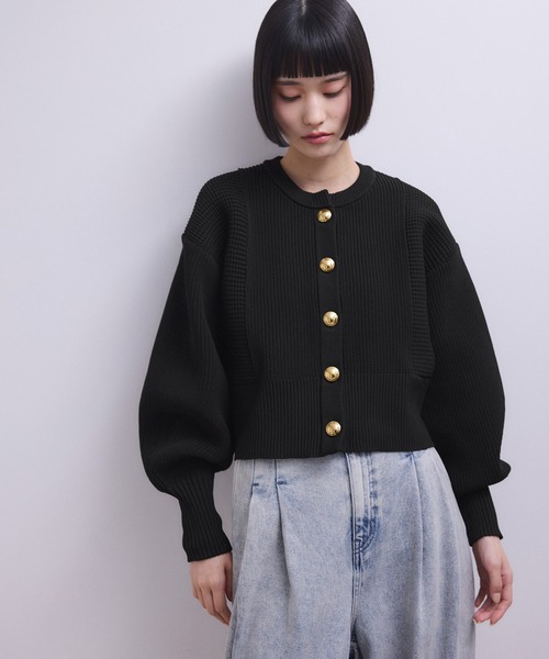 WEB限定】ペプラムコンビニットカーディガン（カーディガン/ボレロ