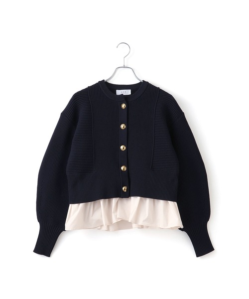 WEB限定】ペプラムコンビニットカーディガン（カーディガン/ボレロ