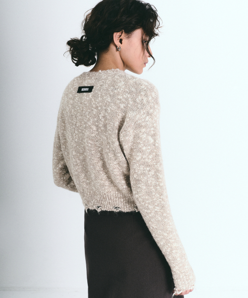 NICK&NICOLE(ニックアンドニコール)の「NICOLE BOKASHI DAMAGE KNIT_OATMEAL(ニット/セーター・レディース・その他・FREE)」の3枚目の写真