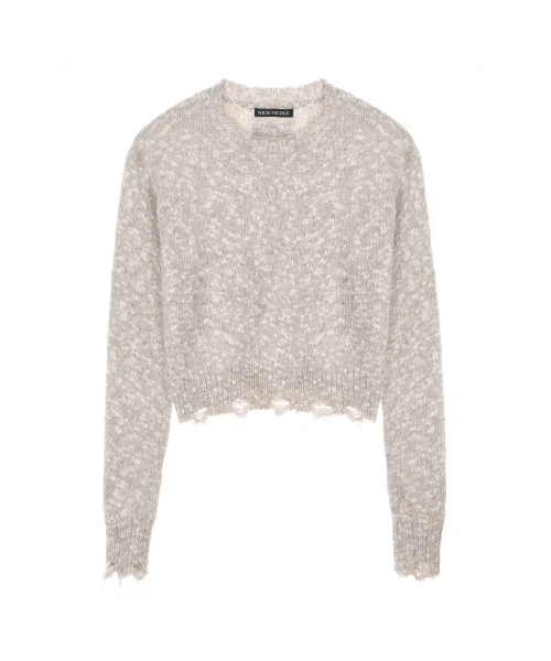 NICK&NICOLE(ニックアンドニコール)の「NICOLE BOKASHI DAMAGE KNIT_OATMEAL(ニット/セーター・レディース・その他・FREE)」の4枚目の写真