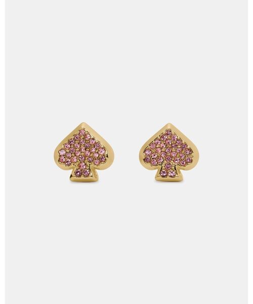 kate spade new york(ケイトスペード ニューヨーク)の「エブリデイ スペード パヴェ ピアス(ピアス(両耳用)・レディース・ピンク・ONESIZE)」の1枚目の写真