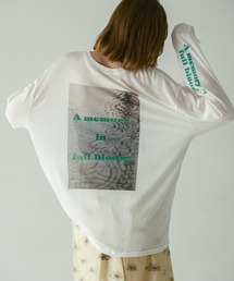 WHYTO.（ホワイト）の「「WHYTO. / ホワイト」2wayシアープリントロングTシャツ（Tシャツ/カットソー）」