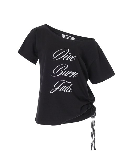 CRANK(クランク)の「レースストリングオフショルダートップス_ブラック(Tシャツ/カットソー・レディース・その他・FREE)」の4枚目の写真