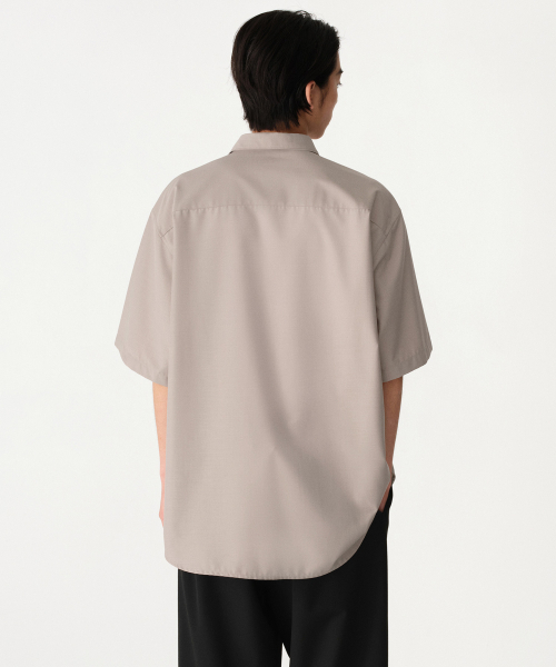 MUSINSA STANDARD（ムシンサスタンダード）の「リラックスドウールライク半袖シャツ [ダスティライトベージュ]（シャツ/ブラウス・メンズ・その他・LARGE/X-LARGE/XX-LARGE/SMALL/MEDIUM）」の3枚目の写真