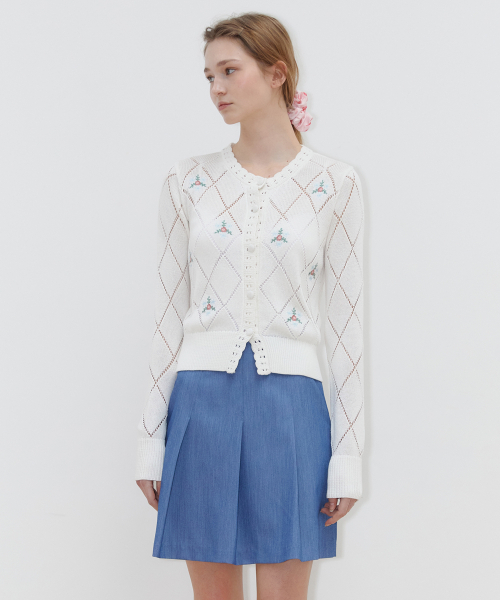 SINOON(シヌーン)の「RIBBON PLEATS SKIRT (BLUE)(スカート・レディース・ブルー・SMALL/MEDIUM)」の4枚目の写真