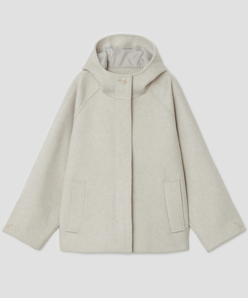 TYPESERVICE（タイプサービス）の「Hooded Half Coat [Oatmeal]（チェスターコート・レディース・その他・FREE）」の8枚目の写真