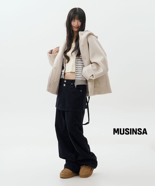 TYPESERVICE（タイプサービス）の「Hooded Half Coat [Oatmeal]（チェスターコート・レディース・その他・FREE）」の4枚目の写真