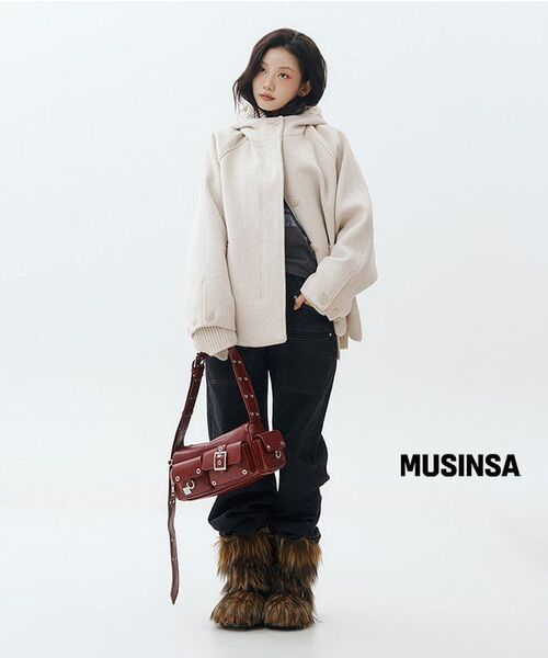 TYPESERVICE（タイプサービス）の「Hooded Half Coat [Oatmeal]（チェスターコート・レディース・その他・FREE）」の6枚目の写真