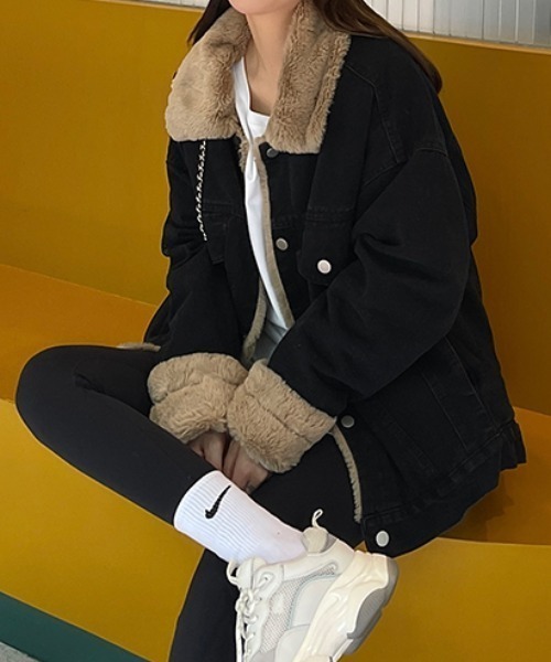 セール】ボアドッキングデニムジャケット（デニムジャケット