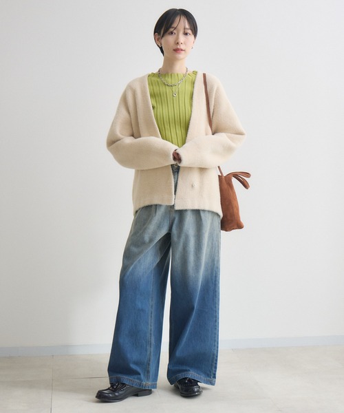 Paradise Picnic（パラダイスピクニック）の「CYAN　グラデーションデニムワイドパンツ（デニムパンツ・レディース・ブラック/ブルー・FREE）」の19枚目の写真