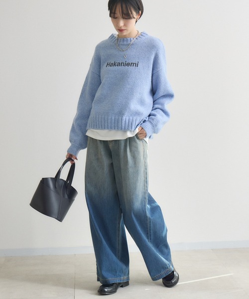 Paradise Picnic（パラダイスピクニック）の「CYAN　グラデーションデニムワイドパンツ（デニムパンツ・レディース・ブラック/ブルー・FREE）」の22枚目の写真