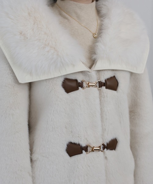 セール】ビッグカラーファーコート（その他アウター）｜BLUEEAST