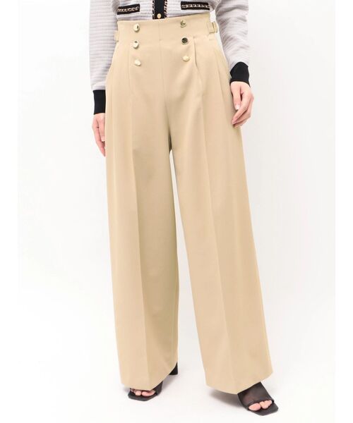 TONAL(トーナル)の「マリンサイドベルトワイドパンツ(その他パンツ・レディース・ネイビー/オフホワイト/ベージュ・SMALL/MEDIUM)」の1枚目の写真