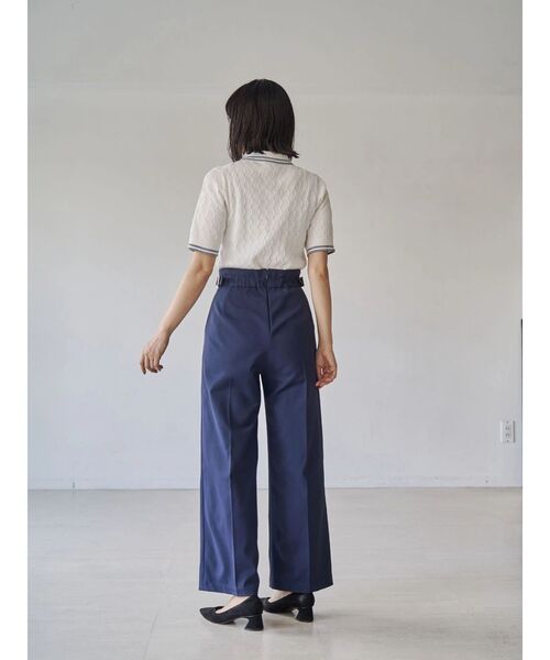 TONAL(トーナル)の「マリンサイドベルトワイドパンツ(その他パンツ・レディース・ネイビー/オフホワイト/ベージュ・SMALL/MEDIUM)」の15枚目の写真