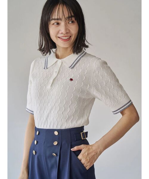 TONAL(トーナル)の「マリンサイドベルトワイドパンツ(その他パンツ・レディース・ネイビー/オフホワイト/ベージュ・SMALL/MEDIUM)」の17枚目の写真