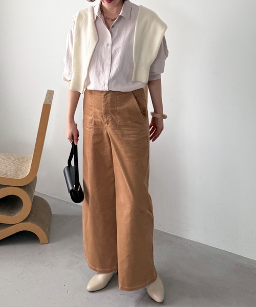 Doux archives（ドゥアルシーヴ）の「ヴィンテージサテン２ＷＡＹシャツ（シャツ/ブラウス・レディース・ベージュ/ピンク/ブラック・FREE）」の21枚目の写真