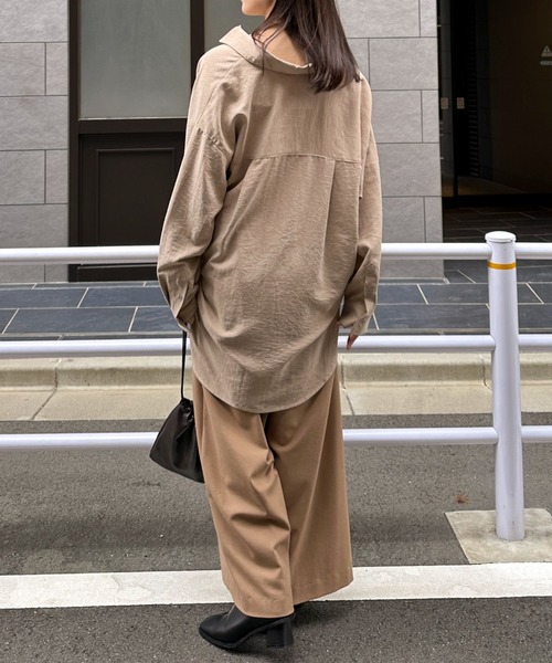 Doux archives（ドゥアルシーヴ）の「ヴィンテージサテン２ＷＡＹシャツ（シャツ/ブラウス・レディース・ベージュ/ピンク/ブラック・FREE）」の13枚目の写真