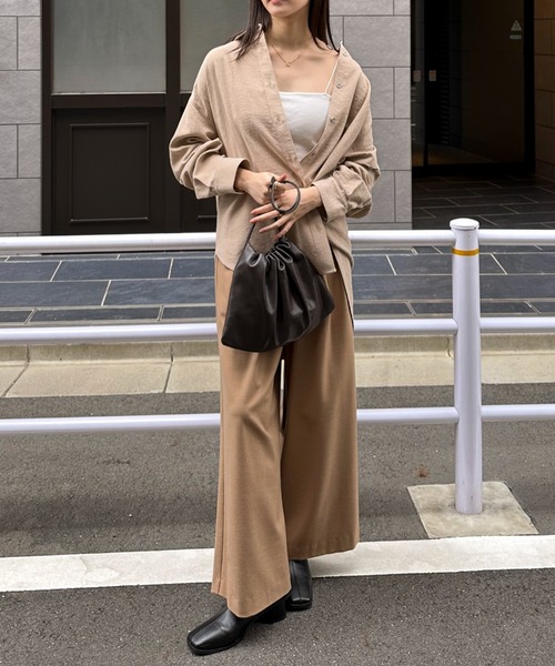 Doux archives（ドゥアルシーヴ）の「ヴィンテージサテン２ＷＡＹシャツ（シャツ/ブラウス・レディース・ベージュ/ピンク/ブラック・FREE）」の10枚目の写真