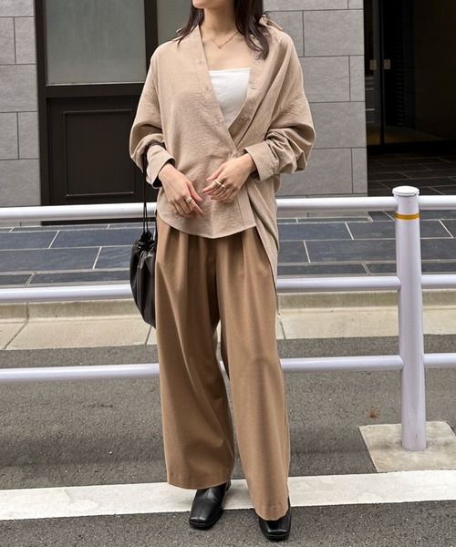 Doux archives（ドゥアルシーヴ）の「ヴィンテージサテン２ＷＡＹシャツ（シャツ/ブラウス・レディース・ベージュ/ピンク/ブラック・FREE）」の12枚目の写真