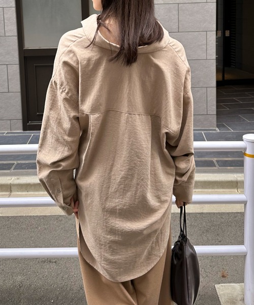 Doux archives（ドゥアルシーヴ）の「ヴィンテージサテン２ＷＡＹシャツ（シャツ/ブラウス・レディース・ベージュ/ピンク/ブラック・FREE）」の16枚目の写真