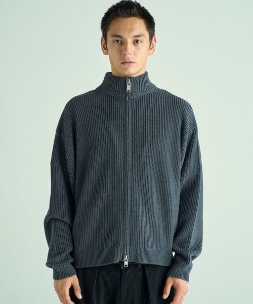 VICTIM(ヴィクティム)の「VICTIM ヴィクティム / DRIVERS KNIT ドライバーズニット ニットカーディガン / VTM-25-K-101(ニット/セーター・メンズ・ブラック/ダークグリーン/グレー・1/2)」の2枚目の写真