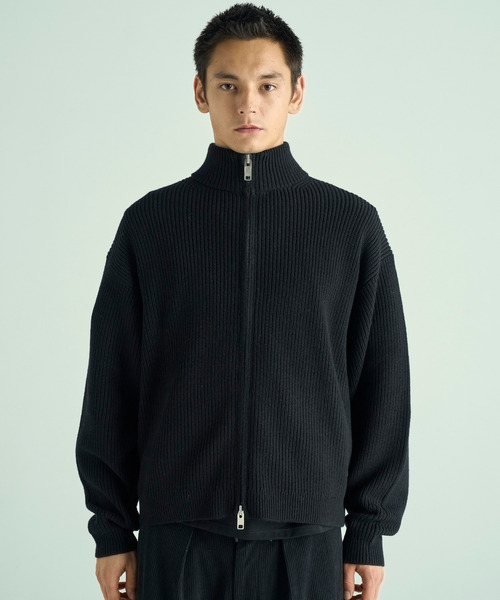 VICTIM(ヴィクティム)の「VICTIM ヴィクティム / DRIVERS KNIT ドライバーズニット ニットカーディガン / VTM-25-K-101(ニット/セーター・メンズ・ブラック/ダークグリーン/グレー・1/2)」の1枚目の写真