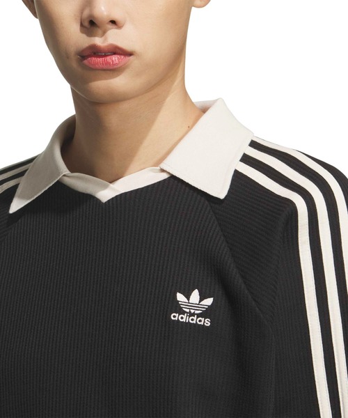 adidas ワッフル ポロシャツ size L adidas WAFFLE LONG SLEEVE POLO / アディダス ワッフル ロング