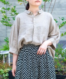 Brocante（ブロカント）の「[Brocante   ブロカント] リネンキャンバス バロンシャツ（シャツ/ブラウス）」
