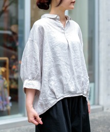 Brocante（ブロカント）の「[Brocante   ブロカント] リネンキャンバス バロンシャツ（シャツ/ブラウス）」