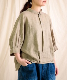 Brocante（ブロカント）の「[Brocante   ブロカント] リネンキャンバス バロンシャツ（シャツ/ブラウス）」