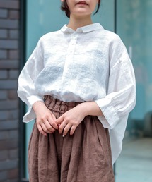 Brocante（ブロカント）の「[Brocante   ブロカント] リネンキャンバス バロンシャツ（シャツ/ブラウス）」