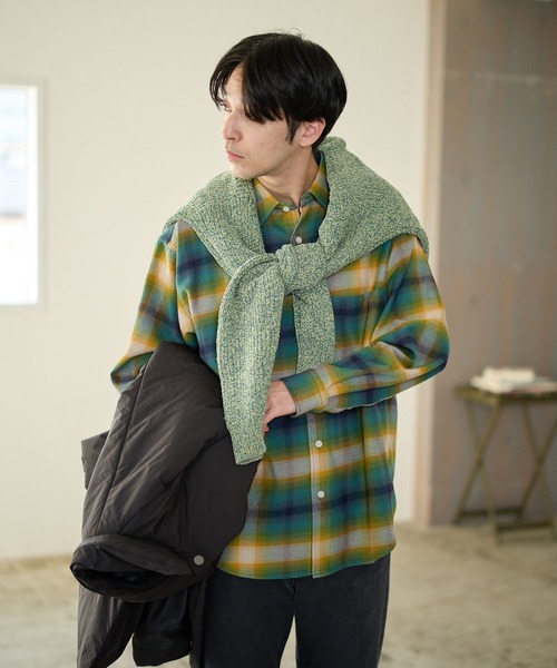 BAYFLOW(ベイフロー)の「アソート柄ネルチェックシャツ(シャツ/ブラウス・メンズ・グリーン/その他/ブラック・MEDIUM/LARGE)」の15枚目の写真