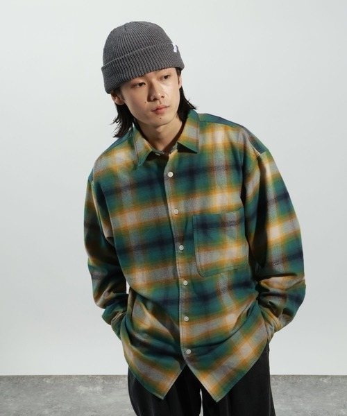 BAYFLOW(ベイフロー)の「アソート柄ネルチェックシャツ(シャツ/ブラウス・メンズ・グリーン/その他/ブラック・MEDIUM/LARGE)」の18枚目の写真