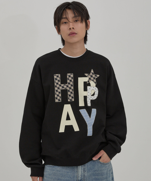 WaiKei（ワイケイ）の「HAPPY パッチワーク スウェット ブラック（スウェット・メンズ・その他・1/2）」の9枚目の写真