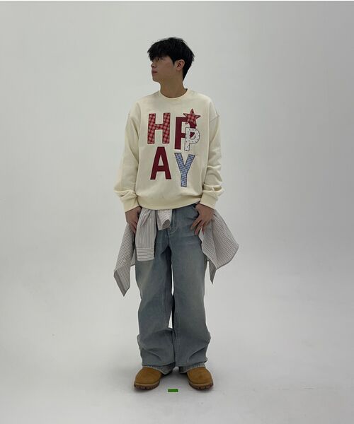 WaiKei（ワイケイ）の「HAPPY パッチワーク スウェット ブラック（スウェット・メンズ・その他・1/2）」の12枚目の写真